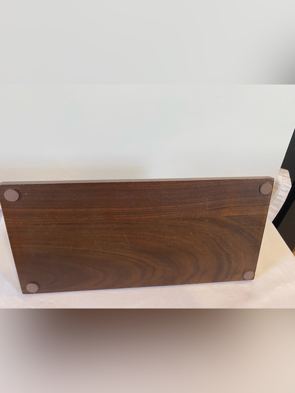 Mid Century Modern Solid Wood Carved Mens Dresser Valet Caddy Organizer storage - Picture 9 of 12